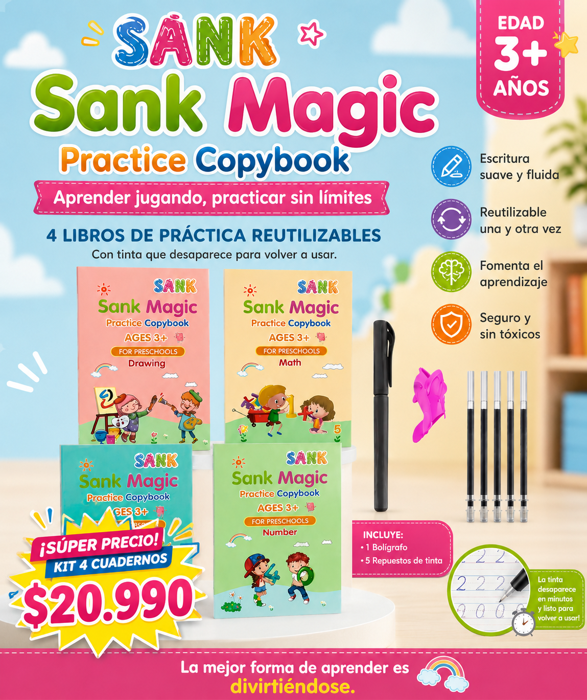 Set Cuadernos Magic Montessori