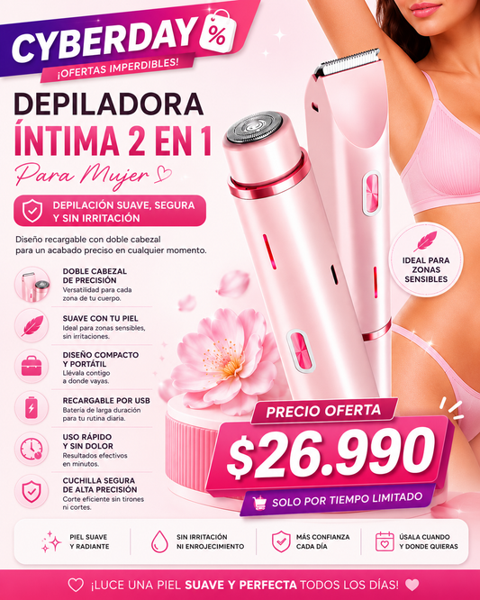 Depiladora Íntima 2 en 1 para Mujer