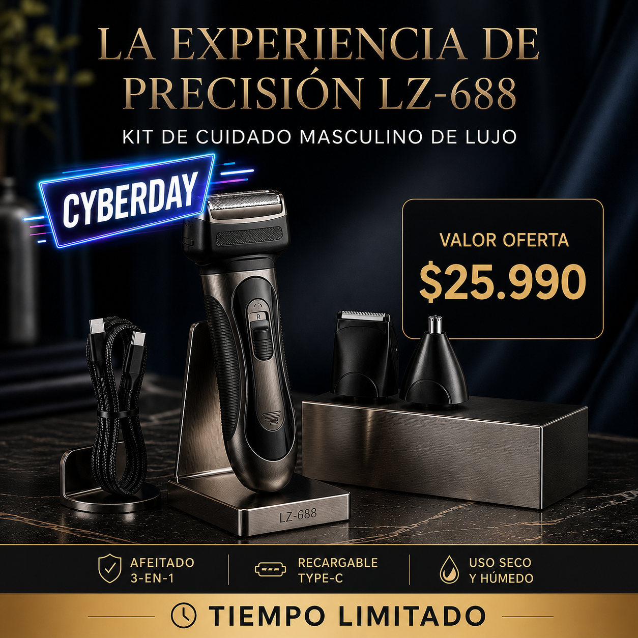 Kit de Afeitado y Cuidado Masculino